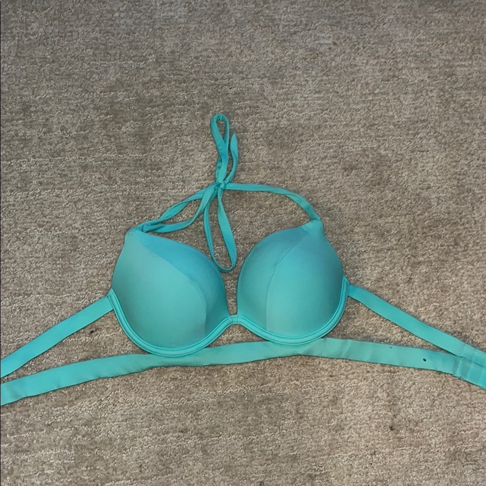 Turquoise Halter Bikini Top
